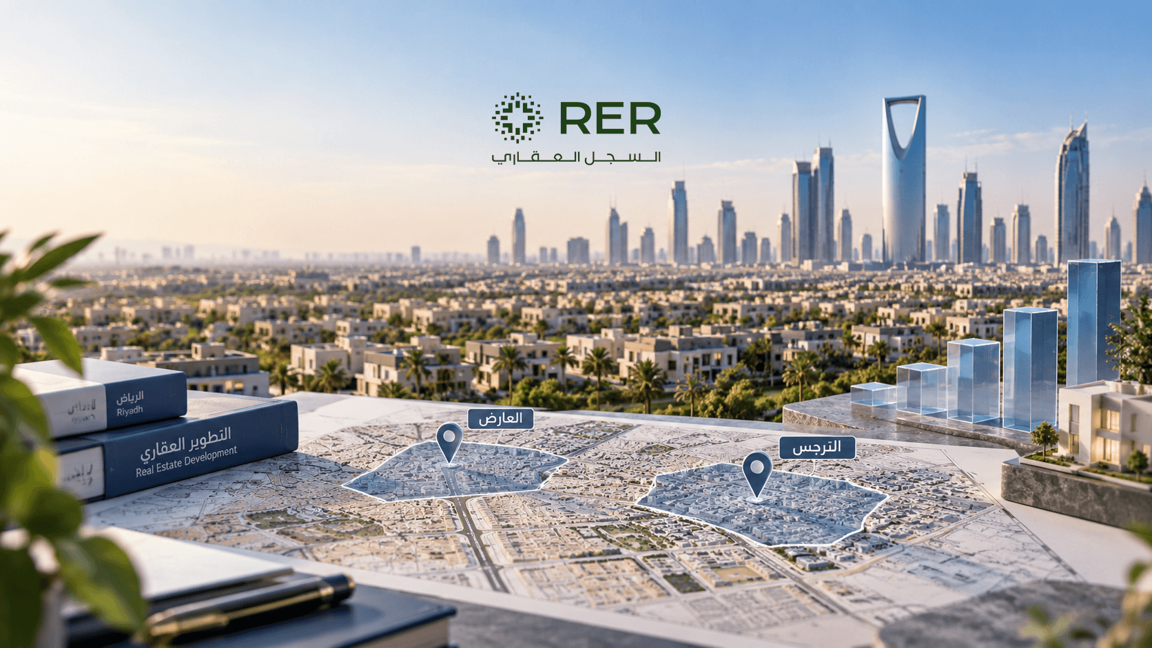 متوسط سعر المتر السكني في أحياء النرجس والعارض بمدينة الرياض للربع الثاني من عام 2026م
